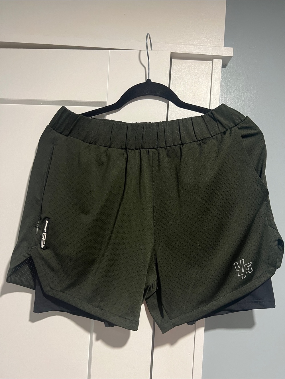 YoungLA Men's Athletic Shorts in Dark Green